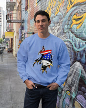 Load image into Gallery viewer, Eagle Giant Scratch USA Flag Gift For Women Sweatshirt

