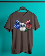 Load image into Gallery viewer, Lovely Phone Case Three Owl With US Flag Gift For Owl Lovers Guys V-Neck
