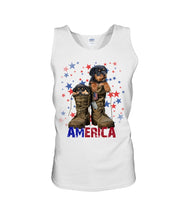 Load image into Gallery viewer, Rottweiler Shoes Armerican Army Gift For Dog Lovers Unisex Tank Top
