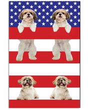 Load image into Gallery viewer, America USA FLag In My Heart Shih Tzu Gift For Dog Lovers Vertical Poster
