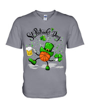 Load image into Gallery viewer, Basketball Saint Patrick's Day Gift For Basketball Lovers Guys V-Neck
