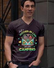 Load image into Gallery viewer, Just A Mother-in-law Who Loves Camping Trending Guys V-Neck
