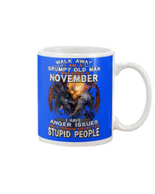 Load image into Gallery viewer, Walk Away I Am A Grumpy Old Man Who Was Born In November Birthday Gift Mug
