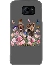 Load image into Gallery viewer, German Wirehaired Pointer With Peonies Gift For Dog Lovers Phone case
