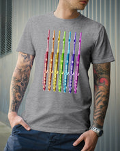 Load image into Gallery viewer, Seven Flute Rainbow Design Gift For Flute Lovers Guys Tee
