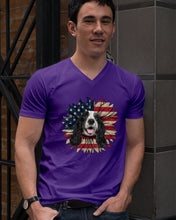 Load image into Gallery viewer, English Cocker Spaniel US Sunflower Gift For Dog Lovers Guys V-Neck

