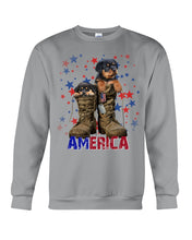 Load image into Gallery viewer, Rottweiler Shoes Armerican Army Gift For Dog Lovers Sweatshirt
