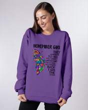 Load image into Gallery viewer, Birthday Gift For November Girl They Whispered To Her You Cannot Withstand The Storm Sweatshirt
