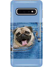 Load image into Gallery viewer, baby Pug In Denim Pocket Gift For Dog Lovers Phone case
