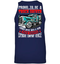 Load image into Gallery viewer, Proud To Be A Truck Driver Corner Office With A View Unisex Tank Top
