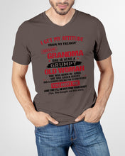 Load image into Gallery viewer, I Get My Attitude From My Freakin' Awesome Grandma Who Was Born In April Guys V-Neck
