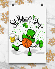 Load image into Gallery viewer, Basketball Saint Patrick's Day Gift For Basketball Lovers Vertical Poster
