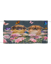 Load image into Gallery viewer, Pekingese With Peonies Gift For Dog Lovers Cloth Face Mask

