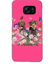 Load image into Gallery viewer, German Wirehaired Pointer With Peonies Gift For Dog Lovers Phone case
