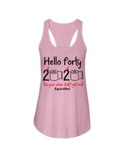 Load image into Gallery viewer, Black Phone Case Hello Forty 2020 The Year When Shit Got Real Trending Ladies Flowy Tank
