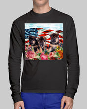 Load image into Gallery viewer, American Flag Sky Flower German Shepherd Gift For Dog Lovers Unisex Long Sleeve
