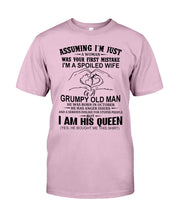 Load image into Gallery viewer, A Spoiled Wife Of An October Grumpy Old Man Birthday Meaningful Gift Guys Tee
