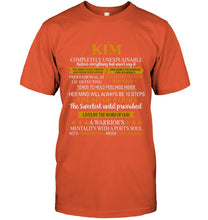Load image into Gallery viewer, Kim Custom Name Gift A Warrior's Mentality With A Poet's Soul Guys Tee
