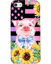 Load image into Gallery viewer, Pig America Flag Sunflower Special Custom Design Phone case

