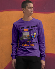 Load image into Gallery viewer, A Man Loves Beer And Dachshund Gift For Dog Lovers Unisex Long Sleeve
