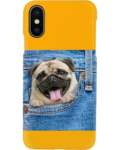 Load image into Gallery viewer, baby Pug In Denim Pocket Gift For Dog Lovers Phone case
