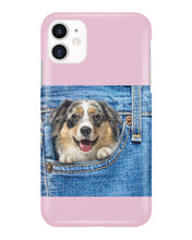Load image into Gallery viewer, Australian Shepherd In Denim Pocket Gift For Dog Lovers Phone case

