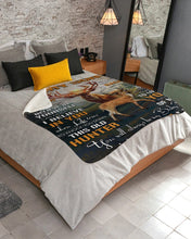 Load image into Gallery viewer, This Old Hunter Will Have Your Back Deer Mom Gift For Son Sherpa Blanket
