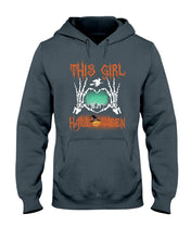 Load image into Gallery viewer, This Girl Loves Halloween Gift For Girls Hoodie
