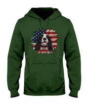 Load image into Gallery viewer, English Cocker Spaniel US Sunflower Gift For Dog Lovers Hoodie
