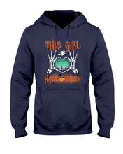 Load image into Gallery viewer, This Girl Loves Halloween Gift For Girls Hoodie
