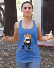 Load image into Gallery viewer, 2020 The Year When Shit Got Real Trending For Cat Lovers Ladies Flowy Tank
