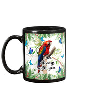 Load image into Gallery viewer, Scarlet Macaw With Butterflies I Am Always With You Gift For Lover Mug

