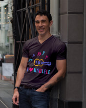 Load image into Gallery viewer, Ukulele Lovely Custom Design For Music Instrument  Lovers Guys V-Neck
