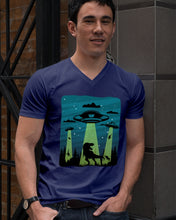Load image into Gallery viewer, UFA Dinosaur T Rex Sky Full Of Stars Guys V-Neck
