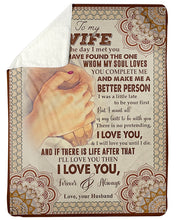Load image into Gallery viewer, Gift For Wife I'll Love You Then Love You Forever Sherpa Blanket
