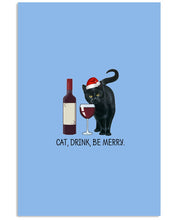 Load image into Gallery viewer, Cat Drink And Be Merry Meaningful Gift For Women Vertical Poster
