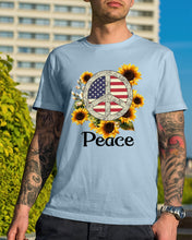 Load image into Gallery viewer, Peace Sign Sunflower Birthday Gift For Girls Guys Tee

