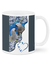 Load image into Gallery viewer, Magical Gray Couple African Parrot Gift For Bird Lovers Mug
