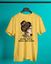 Load image into Gallery viewer, Nerdy Dirty Inked And Curvy Funny Gift For Friends Guys Tee
