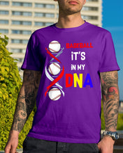 Load image into Gallery viewer, Baseball Be My DNA Gift For Sport Lovers Guys Tee

