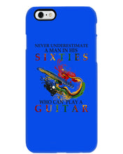 Load image into Gallery viewer, Never Underestimate A 60 Year Old Man Can Play A Guitar Phone case
