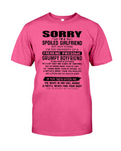 Load image into Gallery viewer, I'm A Spoilded Girlfriend - Grumpy Boyfriend He Was Born In September Guys Tee
