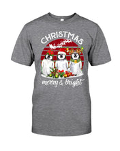 Load image into Gallery viewer, Penguin Christmas Merry And Bright Gift For Penguin Lovers Guys Tee
