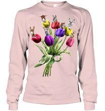 Load image into Gallery viewer, Vintage Funny Donkey With Tulip Trending For Donkey Lovers Unisex Long Sleeve
