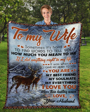 Load image into Gallery viewer, Deer Husband Gift For Wife You Are My Best Friend Fleece Blanket
