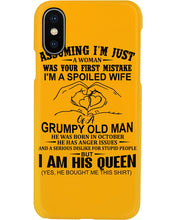 Load image into Gallery viewer, A Spoiled Wife Of An October Grumpy Old Man Birthday Meaningful Gift Phone case
