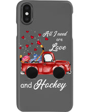 Load image into Gallery viewer, All I Need Are Love And Hockey Gift For Hockey Players Phone case

