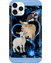 Load image into Gallery viewer, Lovely Phone Case Twinkling Blue Heart Gift For Goat Lovers Phone case
