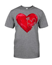 Load image into Gallery viewer, Market Trendz Nurse Heart Gift For Friends Who A Nurse Guys Tee
