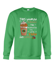 Load image into Gallery viewer, The Quarantine Time With Yarn And Coffee Gift For Women Sweatshirt
